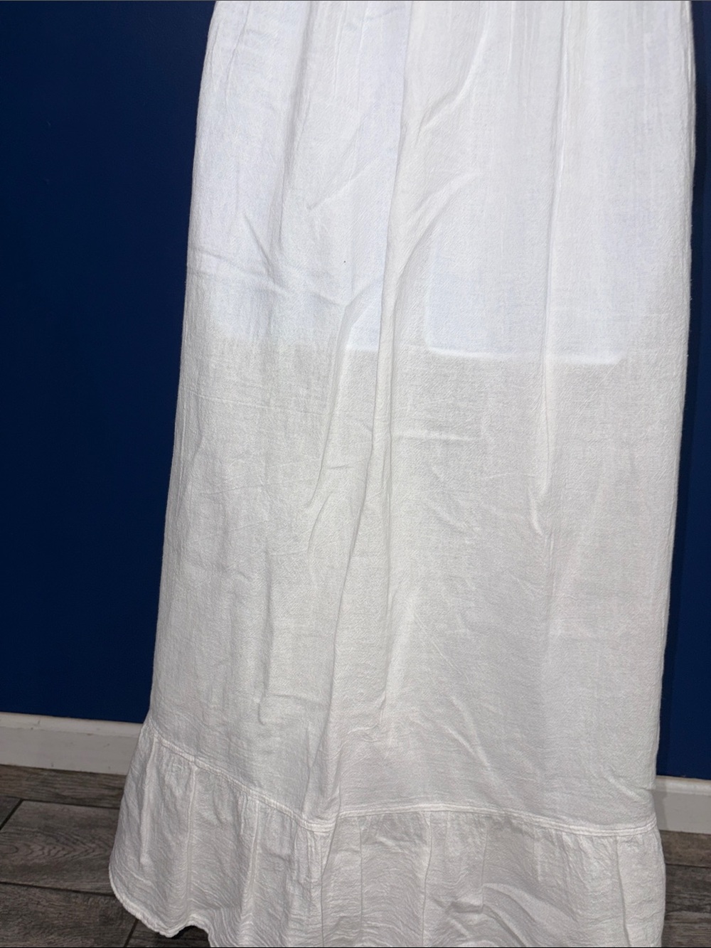 Sea Spice- Ivory Cotton Crochet Halter Maxi Dress Size Medium - Picture 15 of 16